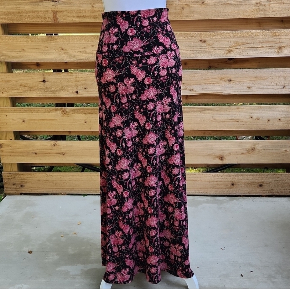 LulaRoe Skirt Dress Floral Stretch Maxi Sz XXS - Picture 4 of 12
